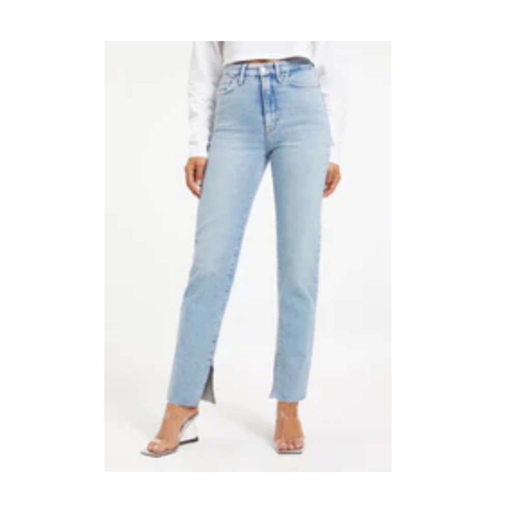 Good American , split leg jeans, size 27